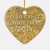 Onze eerste kerst in 2011 keramisch ornament (Achterkant)