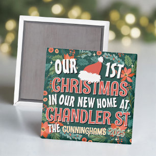 Onze eerste kerst in ons nieuwe huis Bold Krans Magneet