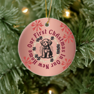 Onze eerste kerst in ons nieuwe huis keramisch ornament