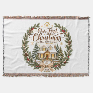 Onze Eerste Kerst in Ons Nieuwe Thuis 2026 Ornamen Deken