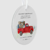 Onze eerste kerst in onze nieuwe Feestdagen thuis Ornament (voorkant)