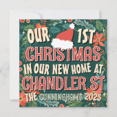 Onze eerste kerst in onze nieuwe Kaart (Voorkant)