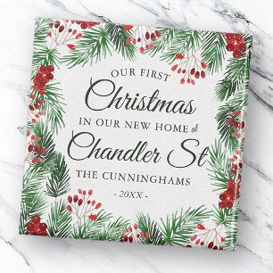 Onze eerste kerst in onze nieuwe thuisWaterverf Magneet