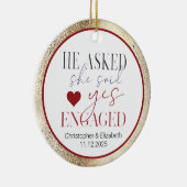 Onze eerste kerst keramisch ornament (Rechts)