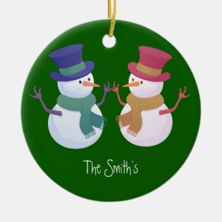 Onze eerste kerst keramisch ornament