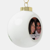 Onze eerste kerst keramische bal ornament (Links)