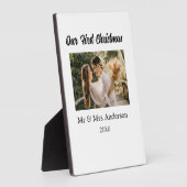 Onze eerste kerst koppel foto naam Mijnheer & Mevr Fotoplaat (Zijkant)