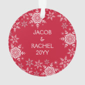 Onze eerste kerst met Snowflakes kerst Ornament (achterkant)