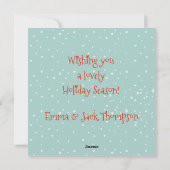 Onze Eerste Kerst Mis -  Twee Schattige Katten Feestdagenkaart (Achterkant)