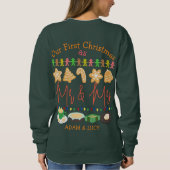 Onze eerste kerst Mr en Mrs. | Paar pasgetrouwd Trui (Achterkant)