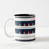 Onze eerste kerst Mr en Mrs. | pasgetrouwd Tweekleurige Koffiemok (Links)