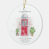 Onze eerste kerst nieuwe huis Waterverf Keramisch Ornament (Links)