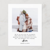 Onze eerste kerst Pas getrouwd foto vakantie budge (Achterkant)