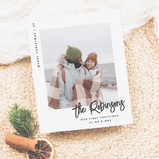 Onze eerste kerst Pas getrouwd foto vakantie budge