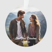 Onze eerste kerst samen 1 foto ornament (voorkant)