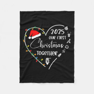 Onze Eerste Kerst Samen 2025 Bijpassende Kerstm Fleece Deken