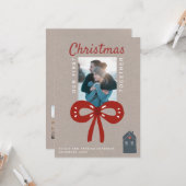 Onze eerste kerst samen foto paar groet kaart (Voorkant / Achterkant in situ)