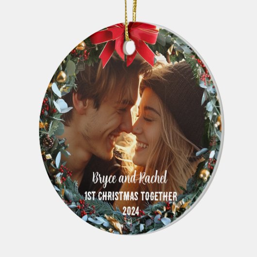 Onze eerste kerst samen gepersonaliseerd Ornament (Links)