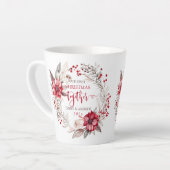 Onze eerste kerst samen krans latte mok (Linkerhoek)