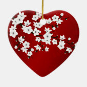 Onze eerste kerst samen met Cherry Blossom Keramisch Ornament (Achterkant)