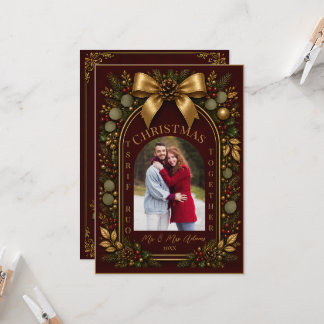 Onze Eerste Kerst Samen Nieuwgetrouwd Vakantie Kaart