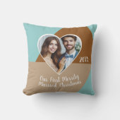 Onze Eerste Kerst Samen Op Foto  Kussen (Voorkant)