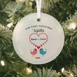 Onze eerste kerst samen Ornament, koppels Glas Ornament