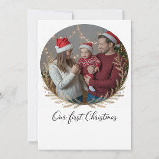 Onze Eerste Kerst Samen – Persoonlijk Feestdagenkaart