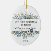 Onze Eerste Kerst Samen Waterverf Groene Decoratie (Rechts)
