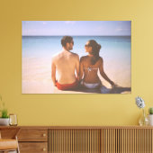 Onze Eerste Kerst Verliefd 2024 Trouw Ornament Canvas Afdruk (Insitu (Woonkamer))