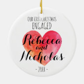 Onze eerste kerst verloofd of samen ornament (Achterkant)