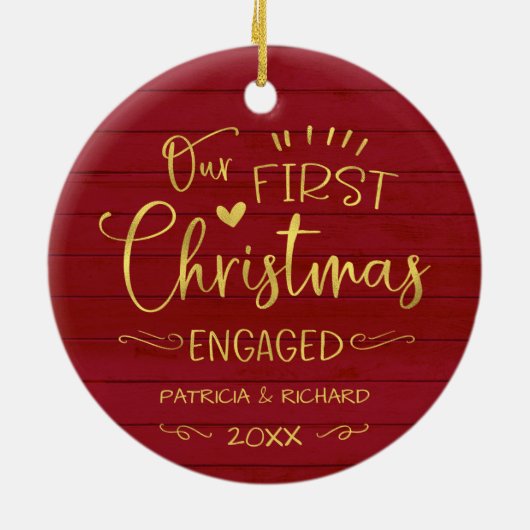 Onze eerste kerst was een roestvrijbuiter keramisch ornament (Achterkant)