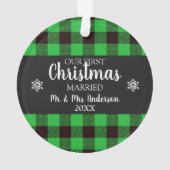 Onze eerste kerstacrylversiering ornament (achterkant)