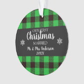 Onze eerste kerstacrylversiering ornament (voorkant)