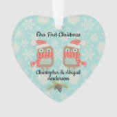 Onze eerste kerstbezit ornament (voorkant)