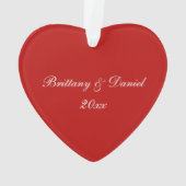 Onze eerste kerstbruiloft foto ornament (achterkant)