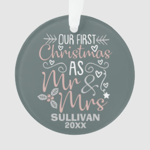 Onze eerste kerstcadeau voor meneer en mevrouw ornament