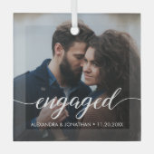 Onze eerste kerstcadeaufotonamen glas ornament (Voorkant)