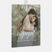 Onze eerste kerstcadeaufotonamen glas ornament (Voorkant Rechts)