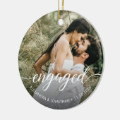 Onze eerste kerstcadeaufotonamen keramisch ornament (Links)