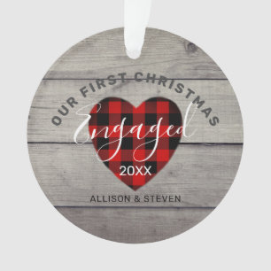 Onze eerste kerstfeestelijke Rustic Pset, aangepas Ornament