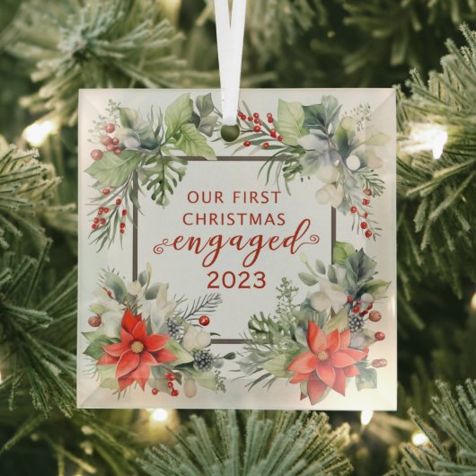 Onze eerste kerstfeestelijke versiering glas ornament (Insitu)