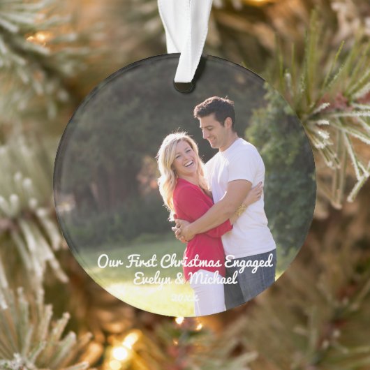 Onze eerste kerstfeestfoto ornament (Boom)