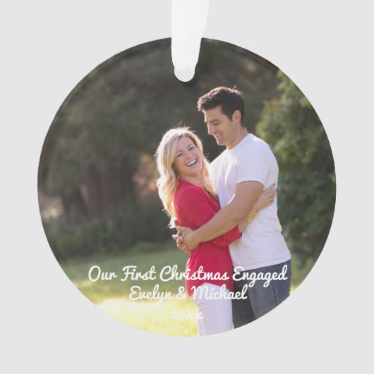 Onze eerste kerstfeestfoto ornament (voorkant)