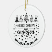 Onze eerste kerstfoto 2025 keramisch ornament (Links)