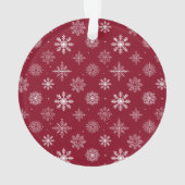 Onze eerste kerstfoto Burgundy Ornament (achterkant)