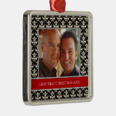 Onze eerste kerstfoto-feestdagen metalen ornament (Rechts)