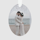 Onze eerste kerstfoto van het neusmonogram ornament (achterkant)