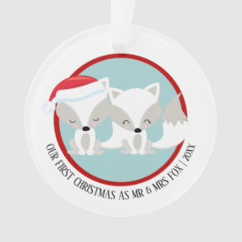 Onze eerste kerstfoto voor Arctic Fox op maat Ornament