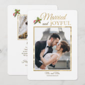 Onze eerste kerstfotofeestkaart kaart (Voorkant / Achterkant)